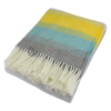 Plaid e100% Laine Vierge · Design Authentique avec des Bandes de Couleur d'Inspiration Marée · Ombre Tidal